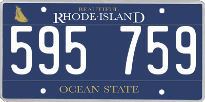 RI license plate 595759
