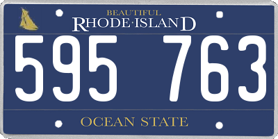 RI license plate 595763
