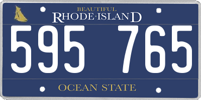 RI license plate 595765