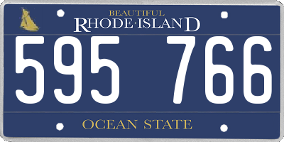 RI license plate 595766