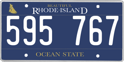 RI license plate 595767