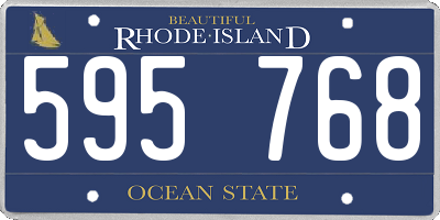 RI license plate 595768