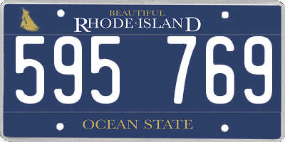 RI license plate 595769