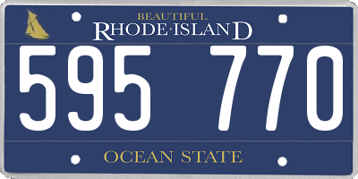 RI license plate 595770