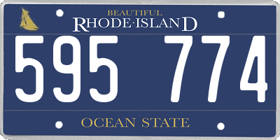 RI license plate 595774