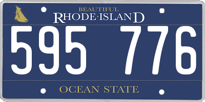 RI license plate 595776