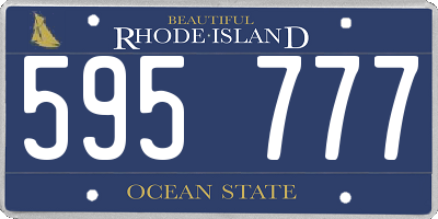 RI license plate 595777