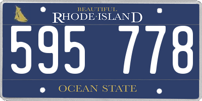 RI license plate 595778
