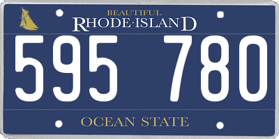 RI license plate 595780