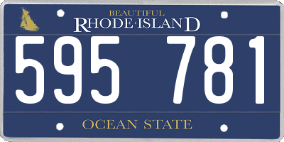 RI license plate 595781
