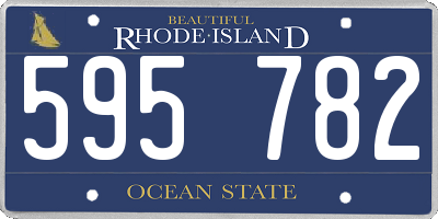 RI license plate 595782