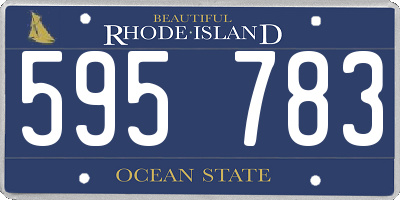 RI license plate 595783