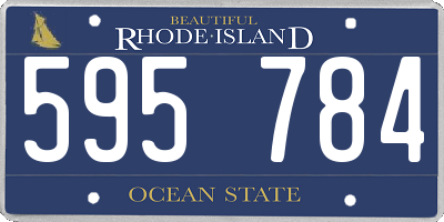 RI license plate 595784