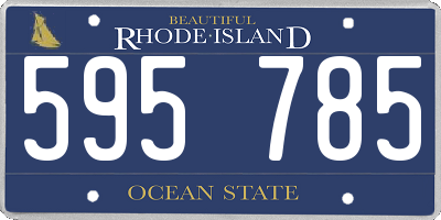 RI license plate 595785