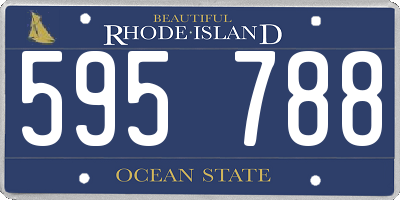 RI license plate 595788