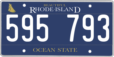 RI license plate 595793