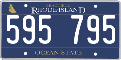 RI license plate 595795