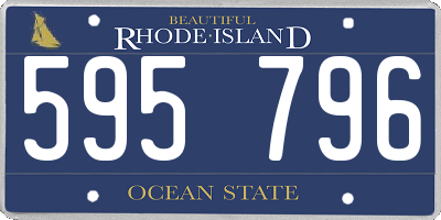 RI license plate 595796