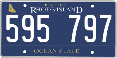 RI license plate 595797