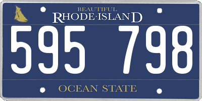 RI license plate 595798