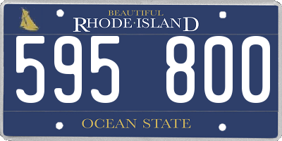 RI license plate 595800