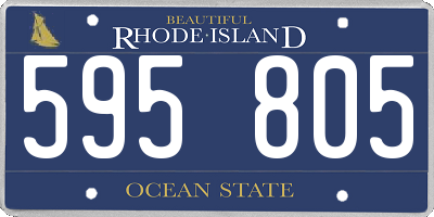 RI license plate 595805