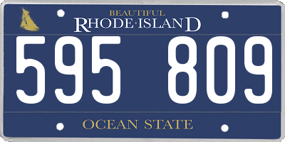RI license plate 595809