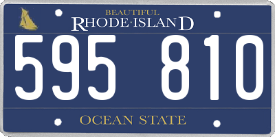 RI license plate 595810