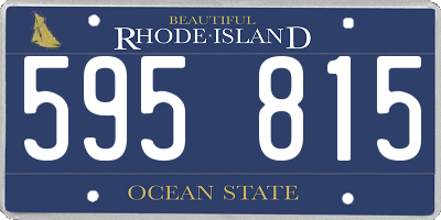 RI license plate 595815