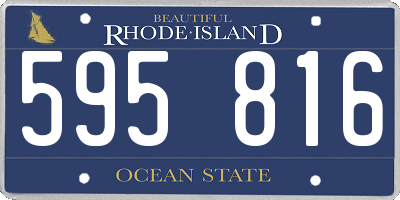 RI license plate 595816