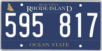 RI license plate 595817