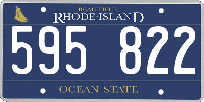RI license plate 595822
