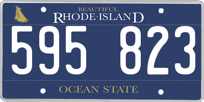 RI license plate 595823