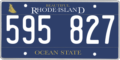 RI license plate 595827