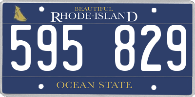 RI license plate 595829