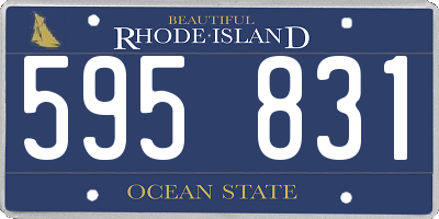 RI license plate 595831