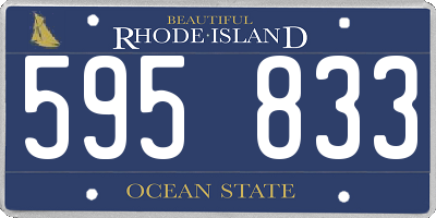 RI license plate 595833