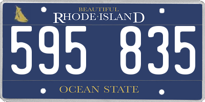 RI license plate 595835