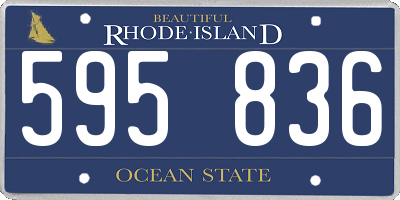 RI license plate 595836