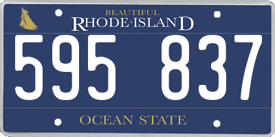 RI license plate 595837