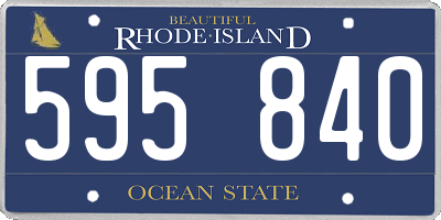 RI license plate 595840