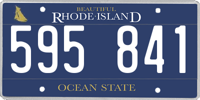 RI license plate 595841