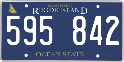 RI license plate 595842