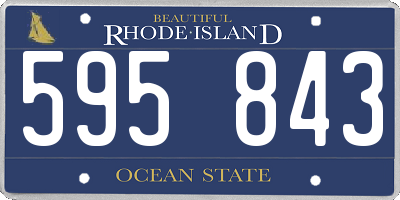 RI license plate 595843