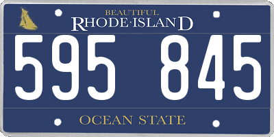 RI license plate 595845