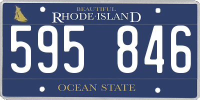 RI license plate 595846