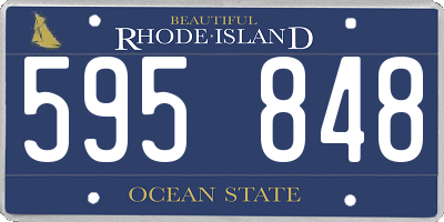 RI license plate 595848