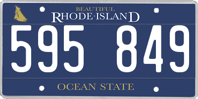 RI license plate 595849