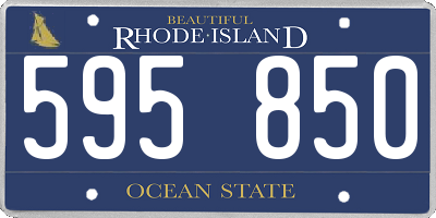 RI license plate 595850