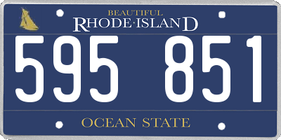 RI license plate 595851